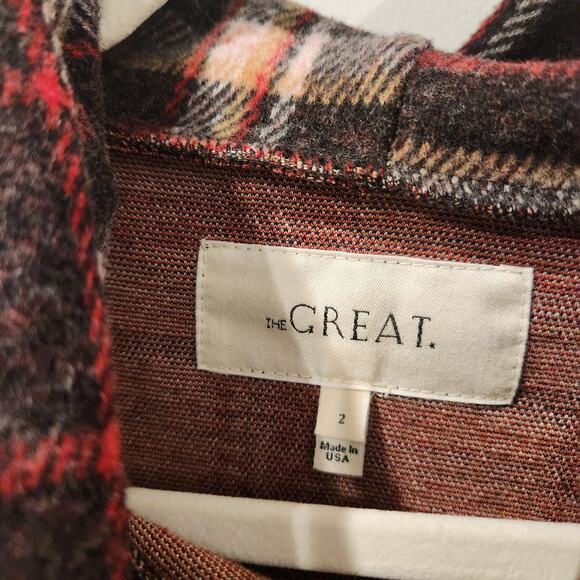 The Great Teammate cedar house red plaid hoodie size medium - Picture 4 of 8